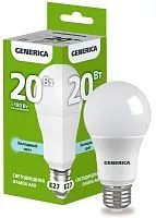 Лампа светодиодная A60 20Вт грушевидная 6500К E27 230В GENERICA LL-A60-20-230-65-E27-G