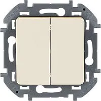 Выключатель 2-кл. Inspiria 10А IP20 250В 10AX механизм сл. кость Leg 673621