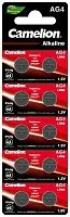 Элемент питания алкалиновый "таблетка" LR626/377A/177/G 4 Mercury Free AG4-BP0%Hg для часов BL-10 (блист.10шт) Camelion 12812