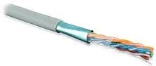 Кабель витая пара F/UTP кат.5E 4х2х24AWG solid PVC FUTP4-C5E-S24-IN-PVC-GY-305 сер. (м) Hyperline 42052