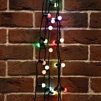 Гирлянда светодиодная "Мультишарики" 20м d17.5мм 200LED RGB 58Вт 220-240В IP65 провод ПВХ черн. Neon-Night 303-509