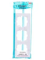 Рамка 3-местн. горизонт. VESNA бел. LEZARD 742-0200-148