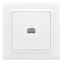 Розетка компьютерная 1-м СП Минск RJ45 бел. Basic EKF ERK01-035-10