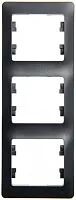 Рамка 3-м Glossa верт. антрацит SchE GSL000707
