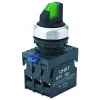 Переключатель без подсветки NP8-11X/213 2 полож. с фиксацией зел. 1НО+1НЗ IP65 (R) CHINT 667132