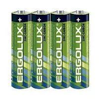 Элемент питания солевой AAA/LR03 1.5В R03SR4 SR4 (уп.4шт) Ergolux 12440