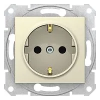 Розетка 1-м СП Sedna 16А IP20 с заземл. быстрозажим. контакты защ. шторки механизм беж. SchE SDN3001747