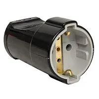 Гнездо штепсельное с заземл. черн. 16А 250В PROxima EKF ASG16-30-r