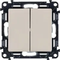 Выключатель 2-кл. СП Valena Life 10А IP20 250В с лиц. панелью безвинт. зажимы механизм сл. кость Leg 752505