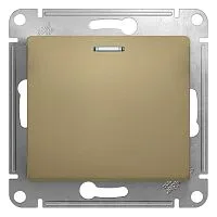 Механизм переключателя проходного 1-кл. СП Glossa 10А IP20 (сх. 6а) 10AX с подсветкой титан SchE GSL000463