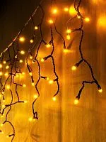 Гирлянда "Бахрома" RB-OIC100LSE-Y-T-I4 100 желт. светодиодов 2х0.5м 20 нитей 24/56/32/48см соединяемая до 10шт. уличная SHLights RB-OIC100LSE