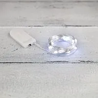 Гирлянда светодиодная "Роса" с крупными каплями 2м 20LED бел. 0.1Вт IP20 элементы питания 2хCR2032 (в компл.) Neon-Night 302-005