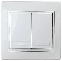 Выключатель 2-кл. СП Plano 10А IP20 1-104-01 250В бел. Intro Б0053758