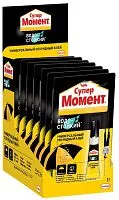 Клей "Супер Момент Водостойкий" 3г на единичной блистер карте в шоу-боксе Момент Б0022989