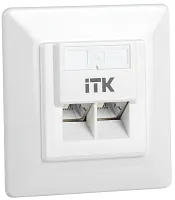 Розетка компьютерная 2-м СП RJ45 кат.5E FTP ITK CS2-1C5EF-2-1