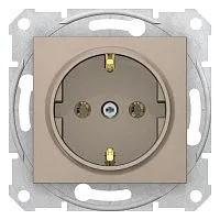 Розетка 1-м СП Sedna 16А IP20 с заземл. быстрозажим. контакты без защ. шторок механизм титан SchE SDN3001868