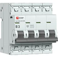 Выключатель автоматический модульный 4п B 3А 6кА ВА 47-63N PROxima EKF M636403B