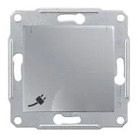 Розетка 1-м СП Sedna 16А IP44 250В с заземл. защ. шторки с крышкой механизм алюм. SchE SDN3100360