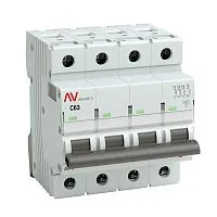 Выключатель автоматический модульный 4п C 63А 6кА AV-6 AVERES EKF mcb6-DC-4-63C-av