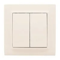 Выключатель 2-кл. СП Минск 10А IP20 беж. EKF ERV10-023-20