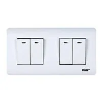 Выключатель проходной 4-кл. с LED-подсветкой 10А 250В CHINT 715401