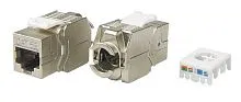 Вставка Keystone Jack RJ45 (8P8C) кат.5E экранир. KJ8-8P8C-C5e-180-TLS-SH-F-WH 180град. Toolless бел. Hyperline 426191