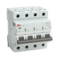 Выключатель автоматический модульный 4п D 40А 10кА AV-10 AVERES EKF mcb10-4-40D-av