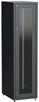 Шкаф сетевой LINEA E 42U 600х800мм стекл. передняя дверь задняя металлическая черн. ITK LE05-42U68-GM