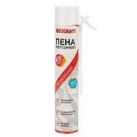 Пена монтажная всесезонная с трубочкой выход 65л max Rexant 89-0904