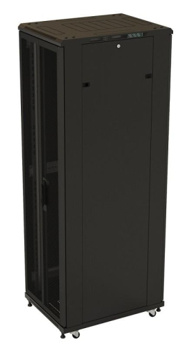 Шкаф напольный TTB-4281-DD-RAL9004 19дюйм 42U 2055х800х1000мм перф. двери черн. Hyperline 392684 фото 3