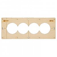 Шаблон для подрозетников c 4 отв. d72мм Expert EKF sh-d72-4