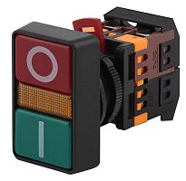 Кнопка PPBB-30N I-O d30мм неон/240В 1з+1р BBD20-PPBB-K51E ЭРА Б0045626