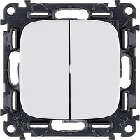 Механизм переключателя 2-кл. СП Valena Allure 10А IP20 250В с лиц. панелью безвинт. зажимы бел. Leg 752708
