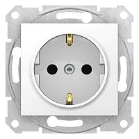 Розетка 1-м СП Sedna 16А IP20 250В с заземл. защ. шторки механизм бел. SchE SDN3000121
