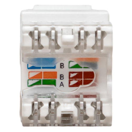 Модуль Keystone RJ45 кат.5E неэкранир. 110 IDC 180град. бел. TERACOM PRO EKF TRP-KSTN-180D-5EUTP-WH фото 2
