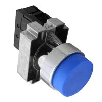 Кнопка управления NP2-BL65 без подсветки син. 1НО +1НЗ IP40 CHINT 575486