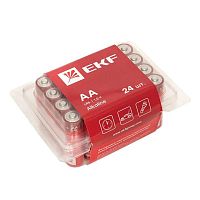 Элемент питания алкалиновый AA/LR6 пластик. бокс (уп.24шт) EKF LR6-BOX24