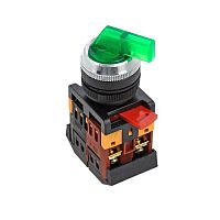 Переключатель ANLC-22 2P зел. с подсветкой 380В NO+NC EKF psw-anlc-2p-g-380