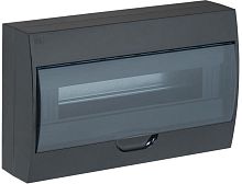 Корпус навесной ЩРН-П-18 Krepta 3 IP41 пластик. черн. IEK MKP12-N-18-41-K02