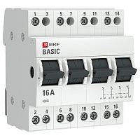 Переключатель трехпозиционный 4п 16А Basic EKF tps-4-16