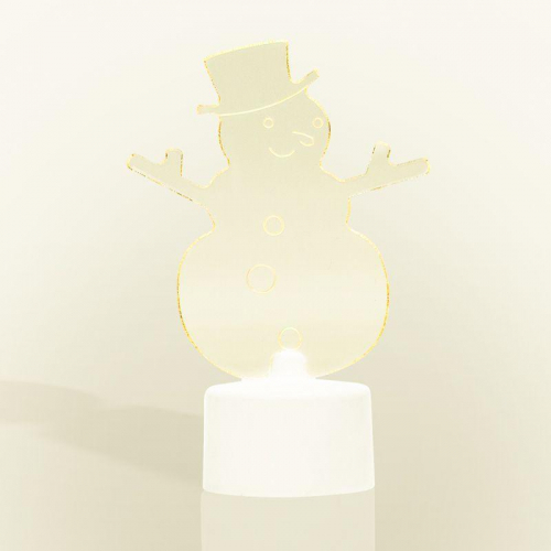 Фигура светодиодная "Снеговик в шляпе" 10см 1LED RGB 1.5Вт 4.5В IP20 на подставке элементы питания 3хAG13(LR44) (в компл.) Neon-Night 501-043 фото 6