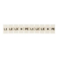 Маркеры для ST 1.5 с символами "L1. L2. L3. N. PE" (уп.100шт) EKF zb-st-1.5-L-1-3