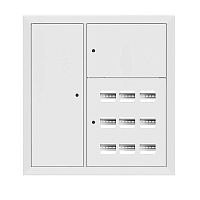 Щит этажный 9кв. слаботочка слева 3 окна в ряд по гориз. RAL9003 (1000х950х150) PROxima EKF mb29-v-9z-ral9003-1