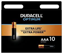 Элемент питания алкалиновый ААА 1.5В LR03-10BL Optimum 5014072 (блист.10шт) Duracell Б0056027