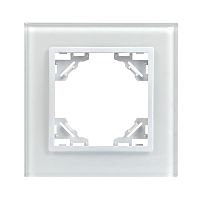 Рамка 1-м Минск стеклянная бел. Basic EKF ERM-G-401-10