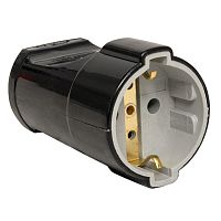 Гнездо штепсельное с заземл. черн. 16А 250В PROxima EKF ASG16-30-r