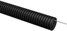 Труба гофрированная ПВХ d32мм с протяжкой черн. (уп.25м) ELASTA IEK ET-TG21-121-032-025-K02