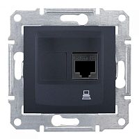 Розетка компьютерная 1-м СП Sedna RJ45 кат.6 UTP неэкранир. механизм графит SchE SDN4700170