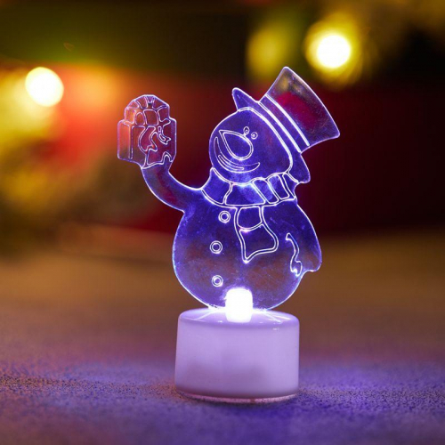 Фигура светодиодная "Снеговик с подарком 2D" 1LED RGB 1.5Вт IP20 на подставке элементы питания 3хAG13(LR44) (в компл.) Neon-Night 501-054 фото 9