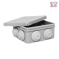 Коробка распределительная КМР-030-031 85х85х40 IP55 с крышкой для прямого монтажа 8 мембранных вводов сер. розн. стикер EKF plc-kmr-030-031-r